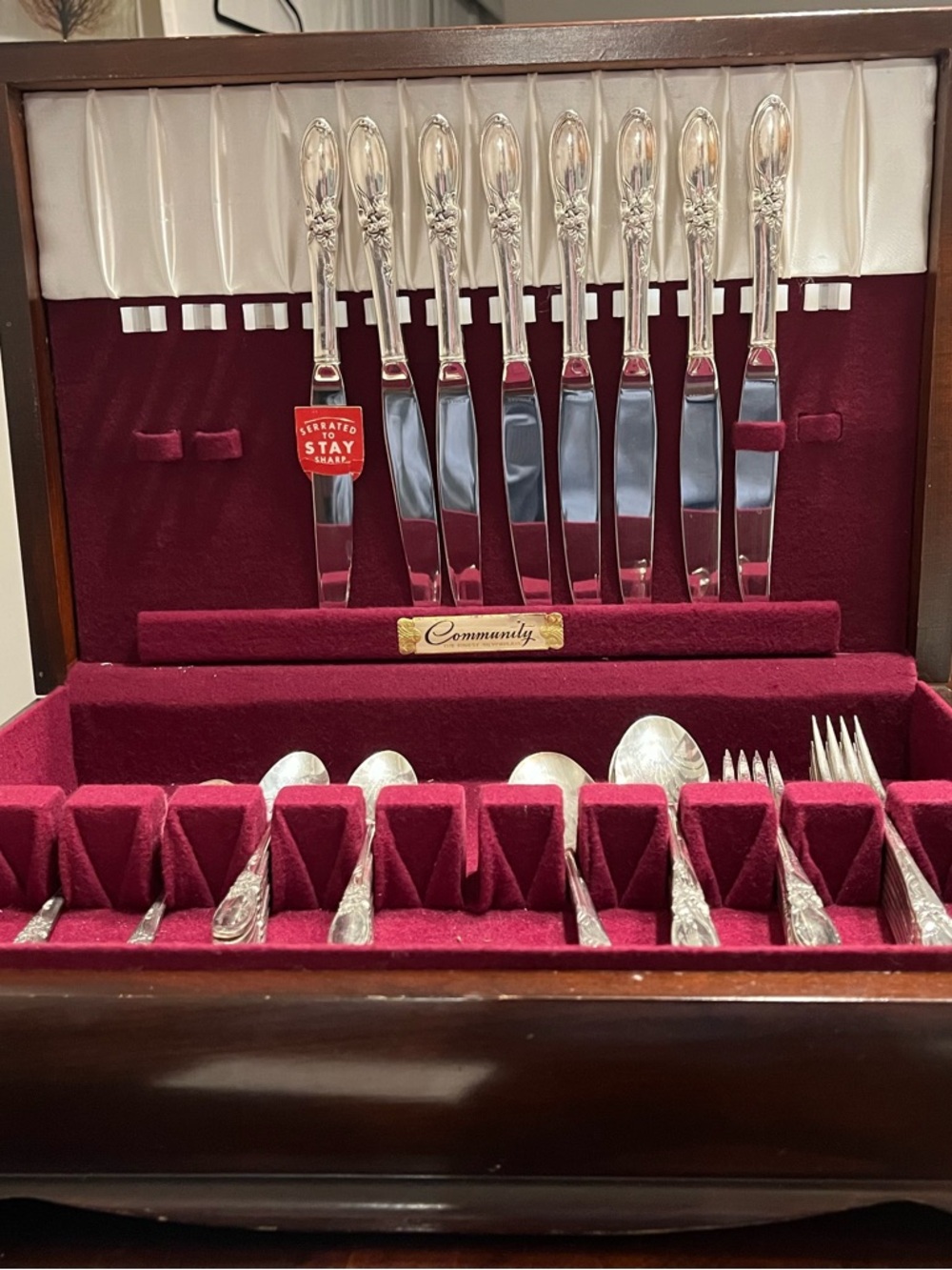 Silver Flatware Set - 52 Silver Tone